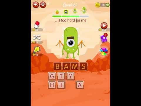 Video guide by Scary Talking Head: Word Monsters Level 61 #wordmonsters