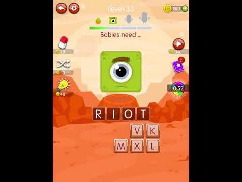Video guide by Scary Talking Head: Word Monsters Level 33 #wordmonsters