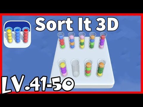 Video guide by PlayGamesWalkthrough: Sort It 3D Level 41-50 #sortit3d