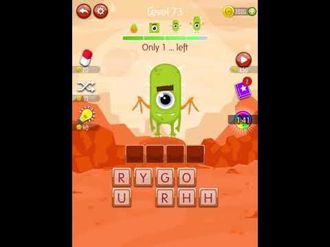 Video guide by Scary Talking Head: Word Monsters Level 73 #wordmonsters