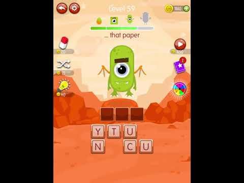 Video guide by Scary Talking Head: Word Monsters Level 59 #wordmonsters