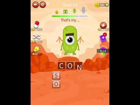 Video guide by Scary Talking Head: Word Monsters Level 54 #wordmonsters