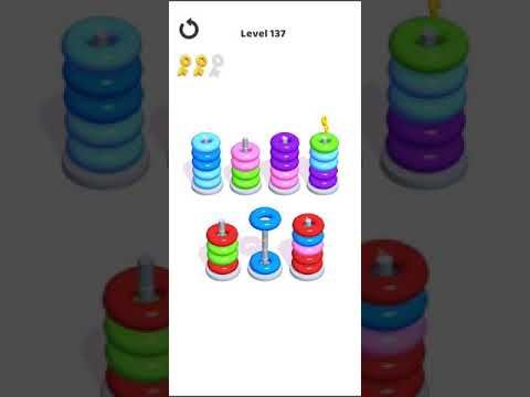 Video guide by Mobile games: Hoop Stack Level 137 #hoopstack
