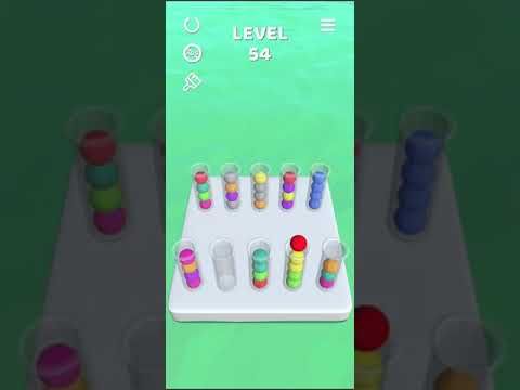 Video guide by Mobile games: Sort It 3D Level 54 #sortit3d