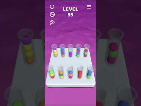 Video guide by Mobile games: Sort It 3D Level 55 #sortit3d