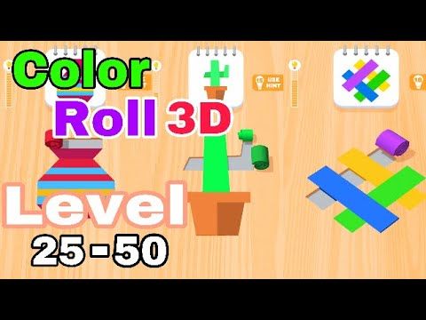 Video guide by Titanes Juego: Color Roll 3D Level 25-50 #colorroll3d