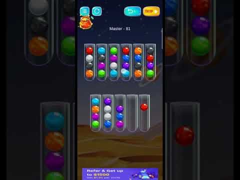 Video guide by AR Android Puzzle Gameing: Golden Bubble Sort Level 81 #goldenbubblesort