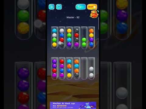 Video guide by AR Android Puzzle Gameing: Golden Bubble Sort Level 92 #goldenbubblesort