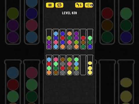 Video guide by Mobile games: Ball Sort Puzzle Level 839 #ballsortpuzzle