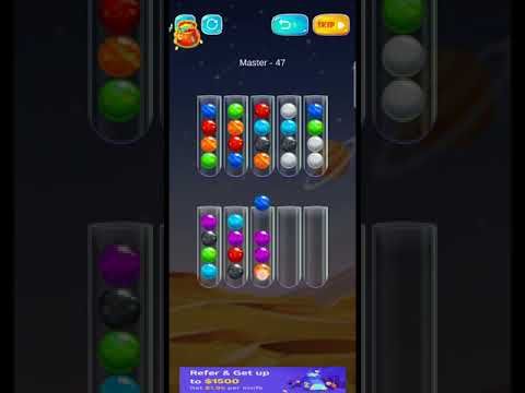 Video guide by AR Android Puzzle Gameing: Golden Bubble Sort Level 47 #goldenbubblesort