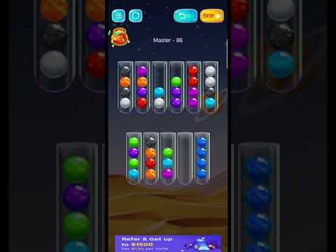 Video guide by AR Android Puzzle Gameing: Golden Bubble Sort Level 86 #goldenbubblesort