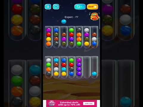Video guide by AR Android Puzzle Gameing: Golden Bubble Sort Level 77 #goldenbubblesort