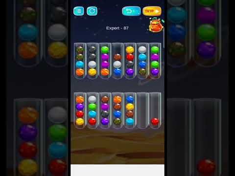 Video guide by AR Android Puzzle Gameing: Golden Bubble Sort Level 87 #goldenbubblesort