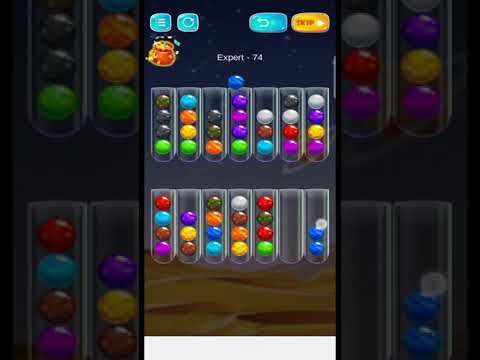 Video guide by AR Android Puzzle Gameing: Golden Bubble Sort Level 74 #goldenbubblesort