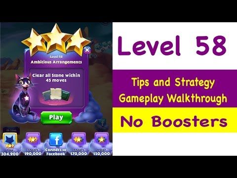 Video guide by Grumpy Cat Gaming: Bejeweled Stars Level 58 #bejeweledstars