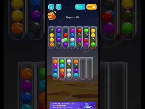 Video guide by AR Android Puzzle Gaming: Golden Bubble Sort Level 19 #goldenbubblesort