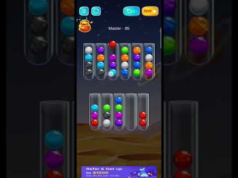 Video guide by AR Android Puzzle Gaming: Golden Bubble Sort Level 85 #goldenbubblesort