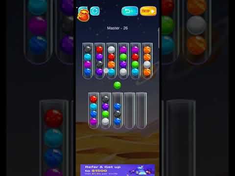 Video guide by AR Android Puzzle Gaming: Golden Bubble Sort Level 26 #goldenbubblesort
