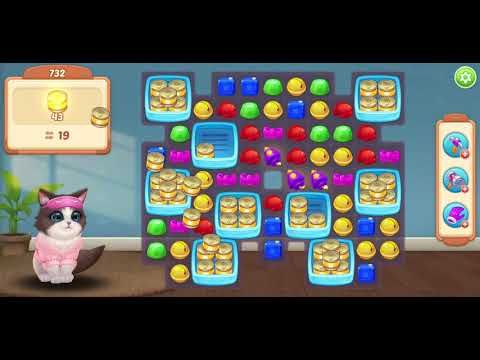 Video guide by Leo Mercury Games: Kitten Match Level 732 #kittenmatch