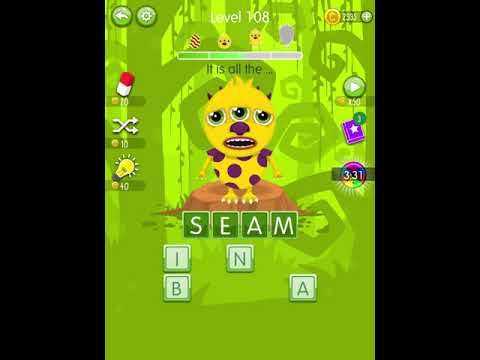 Video guide by Scary Talking Head: Word Monsters Level 108 #wordmonsters