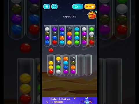 Video guide by AR Android Puzzle Gaming: Golden Bubble Sort Level 89 #goldenbubblesort