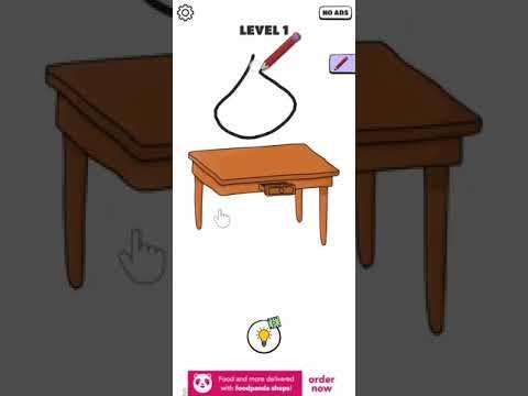 Video guide by Chaker Gamer: Draw a Line: Tricky Brain Test Level 1 #drawaline