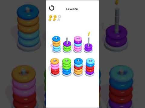 Video guide by Mobile games: Hoop Stack Level 24 #hoopstack