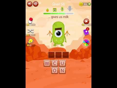 Video guide by Scary Talking Head: Word Monsters Level 58 #wordmonsters