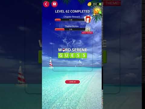 Video guide by RebelYelliex: Word Serene Guess Level 62 #wordsereneguess