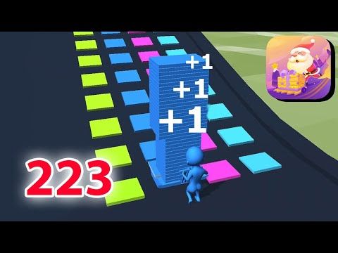 Video guide by DroidWalkthroughGamingTV: Stack Colors! Level 223 #stackcolors
