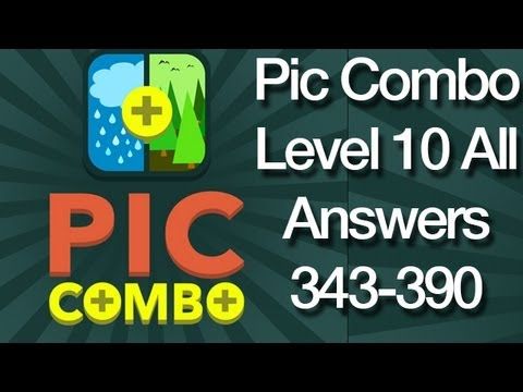 Video guide by AppAnswers: Pic Combo level 343-390 #piccombo
