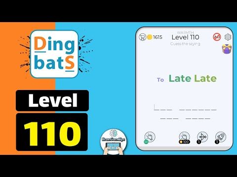 Video guide by BrainGameTips: Dingbats! Level 110 #dingbats