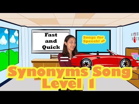 Video guide by Songs for Speech: Synonyms. Level 1 #synonyms
