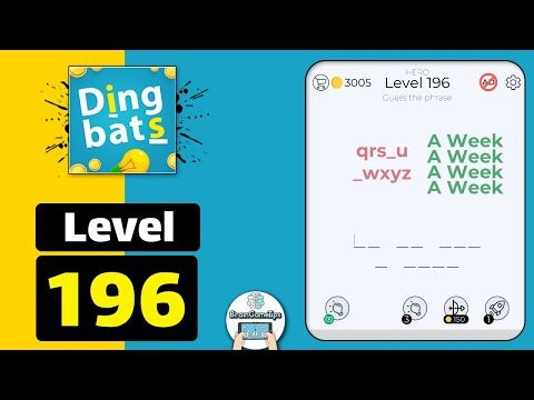 Video guide by BrainGameTips: Dingbats! Level 196 #dingbats
