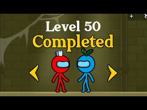 Video guide by Game ohh: Red & Blue Stickman Level 50 #redampblue