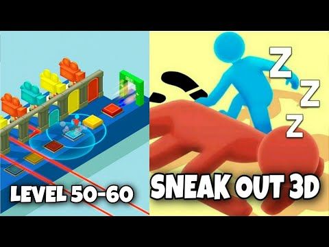 Video guide by KSArcade: Sneak Out 3D Level 50-60 #sneakout3d