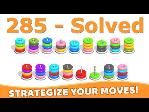 Video guide by Mobile Puzzle Games: Hoop Stack Level 285 #hoopstack