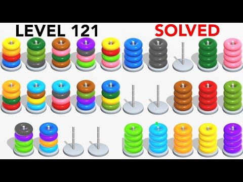 Video guide by Sorting Games: Hoop Stack Level 121 #hoopstack