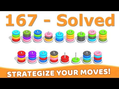 Video guide by Mobile Puzzle Games: Hoop Stack Level 167 #hoopstack