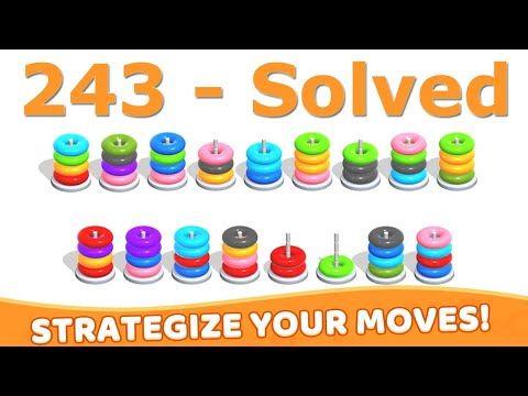 Video guide by Mobile Puzzle Games: Hoop Stack Level 243 #hoopstack