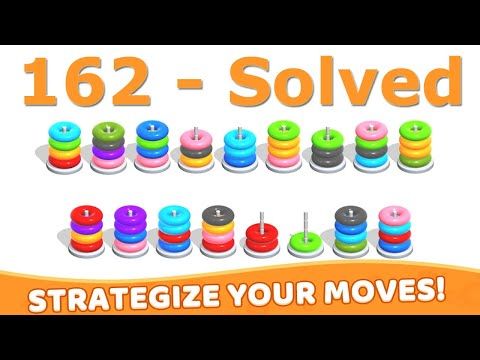 Video guide by Mobile Puzzle Games: Hoop Stack Level 162 #hoopstack