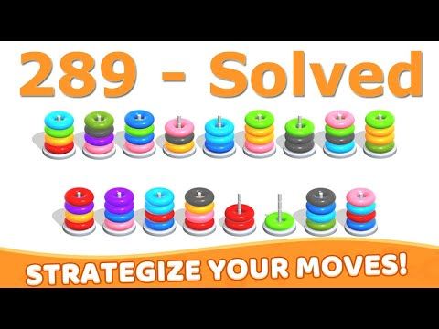 Video guide by Mobile Puzzle Games: Hoop Stack Level 289 #hoopstack