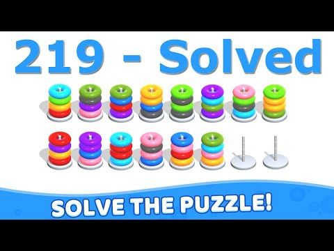 Video guide by Mobile Puzzle Games: Hoop Stack Level 219 #hoopstack