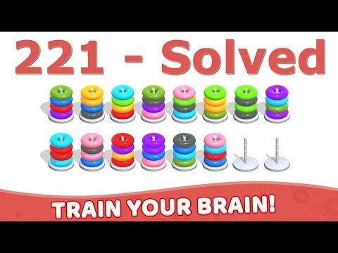 Video guide by Mobile Puzzle Games: Hoop Stack Level 221 #hoopstack