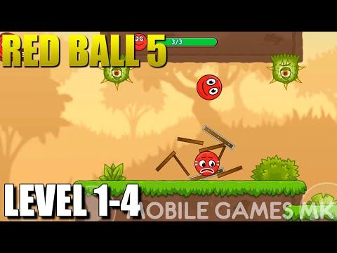 Video guide by Mobile Games MK: Red Ball 5 Level 1-4 #redball5