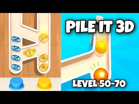 Video guide by KSArcade: Pile It 3D Level 50-70 #pileit3d