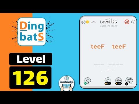 Video guide by BrainGameTips: Dingbats! Level 126 #dingbats