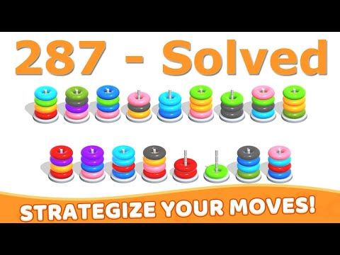Video guide by Mobile Puzzle Games: Hoop Stack Level 287 #hoopstack