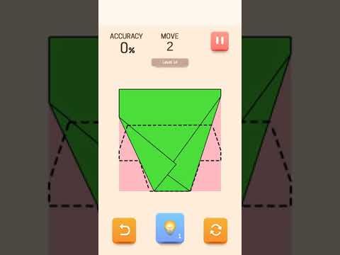 Video guide by Faraz Ali: Paper Folding Puzzle Level 14 #paperfoldingpuzzle
