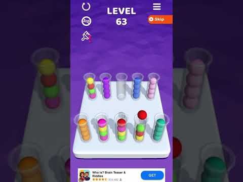 Video guide by Perry's games: Sort It 3D Level 63 #sortit3d
